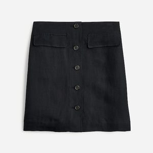J. Crew  Button-front linen-cupro skirt